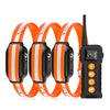 For 3 Dogs (1x Black-Orange Remote + 3x Orange Collars)