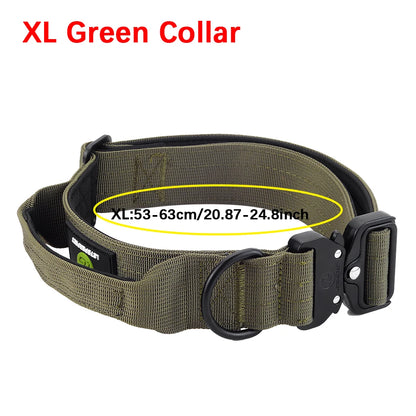 Quick Release Military Traffic Dog Leash with Heavy Duty Nylon Collar