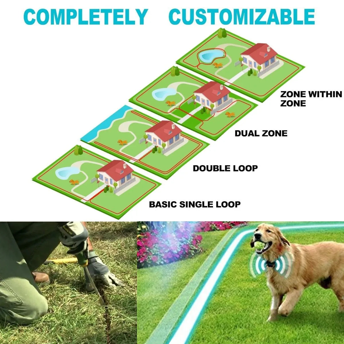 Rechargeable Waterproof Electric Dog Fence System