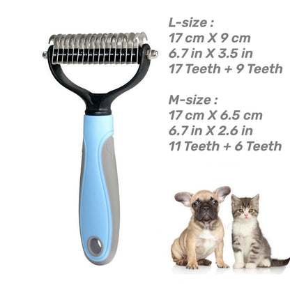 Professional 2-Sided Pet Deshedding Tool