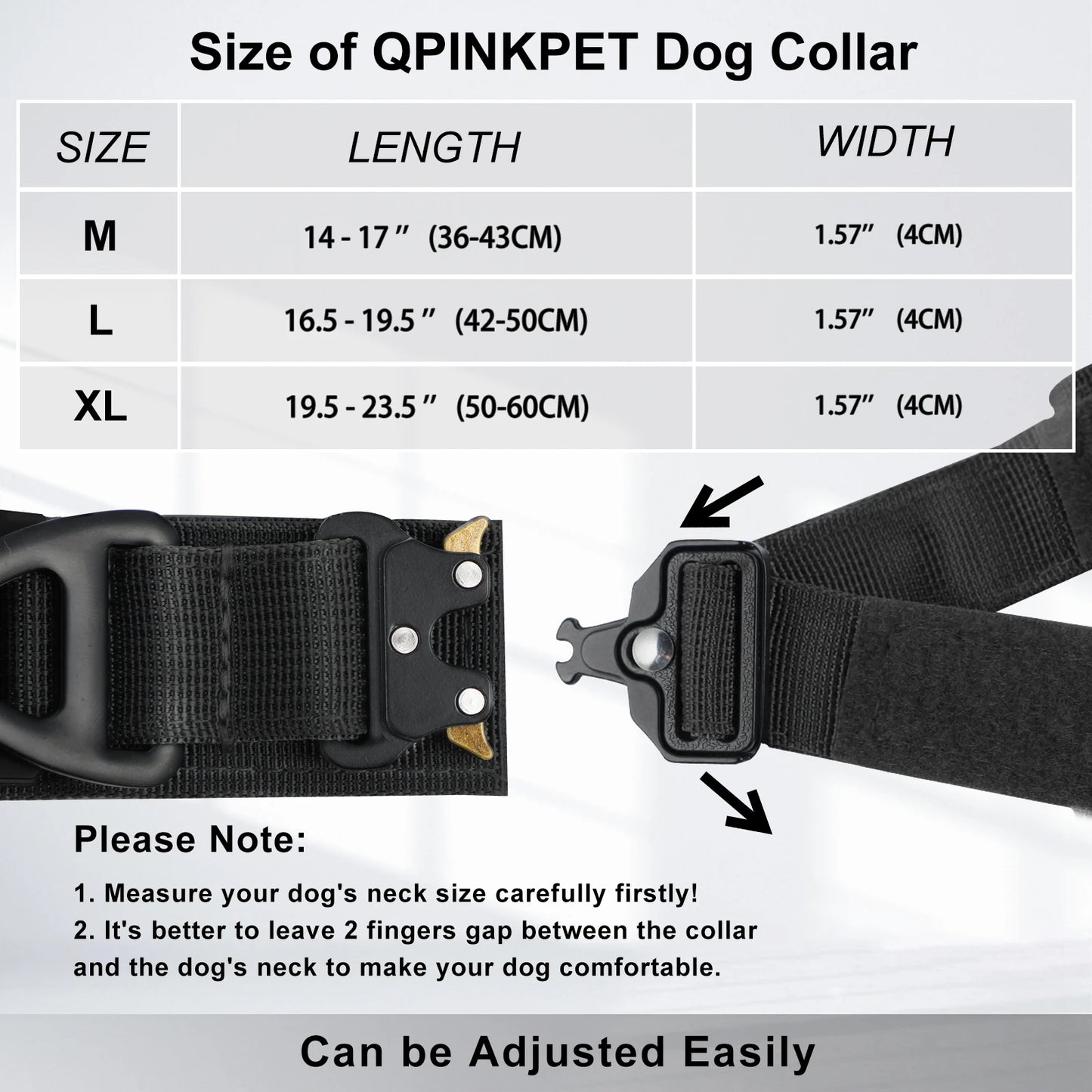 AirTag-Compatible Tactical Dog Collar with Handle