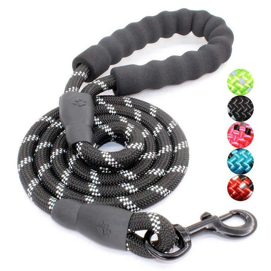 Reflective and Padded Handle Pet Leash for Small, Medium, and Large Dogs