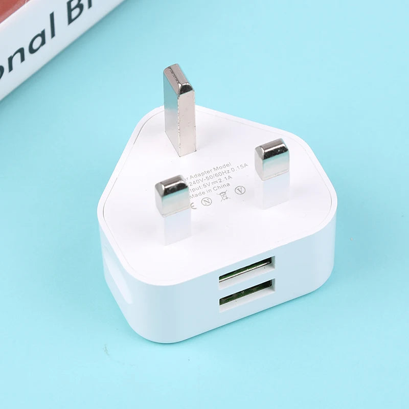 UK 3-Pin Plug to Type-B USB Charger for Dog Training Devices