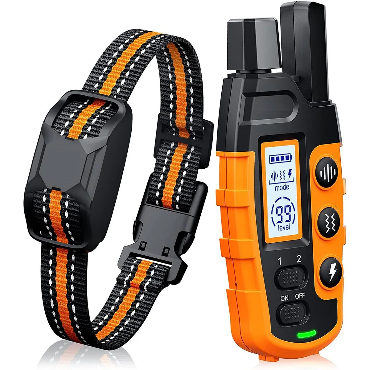 eCollar 3300ft Rechargeable and Waterproof Dog Training Collar with Remote