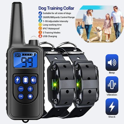 Rechargable Electric Dog Training Collar with Remote Control