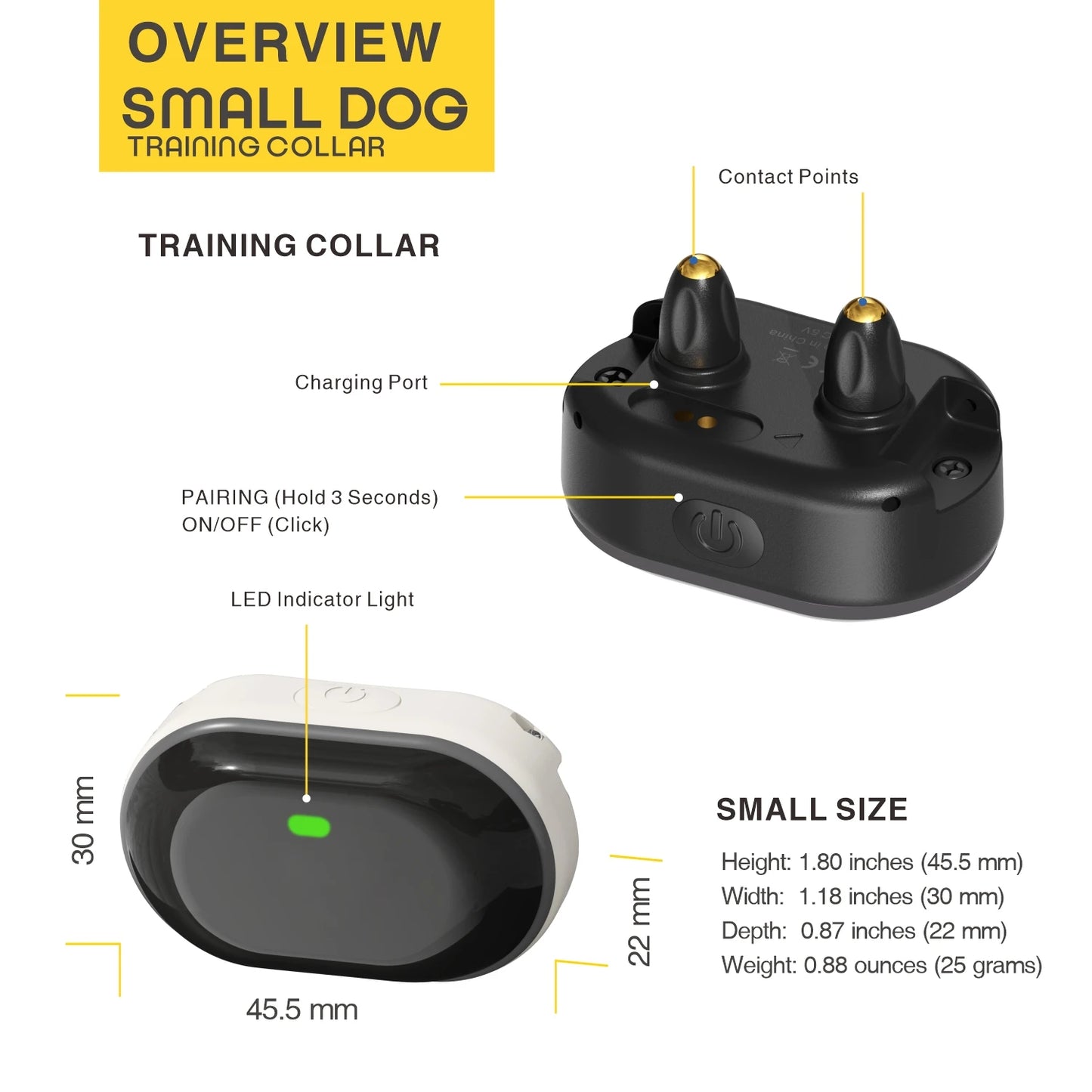 Rechargeable Small Dog Training Collar with Remote Control