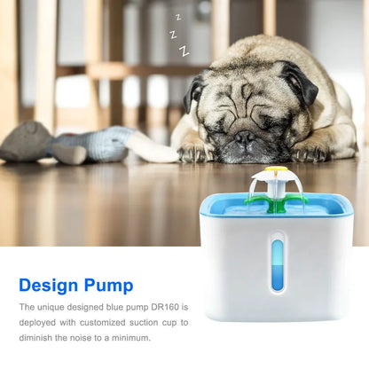 Automatic Pet Water Fountain with LED Indicator and Triple-Flow System