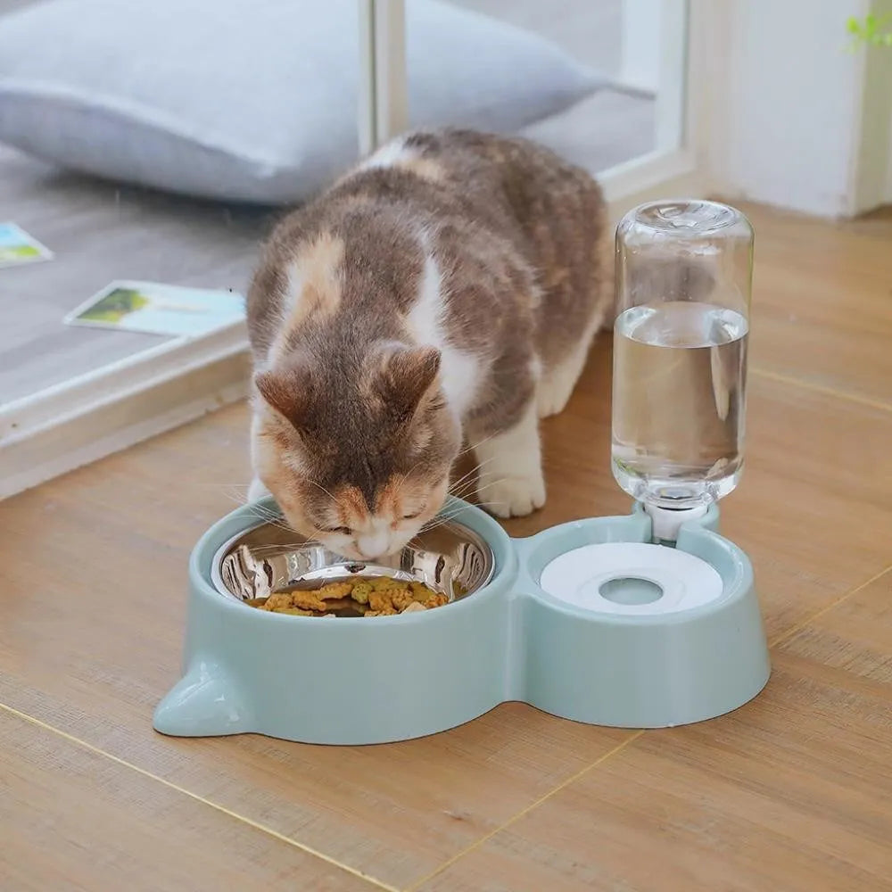 Automatic Water Dispenser and Food Bowl Container