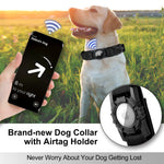 AirTag-Compatible Tactical Dog Collar with Handle