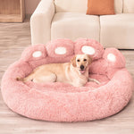 Paw-Shaped Fluffy Pet Bed