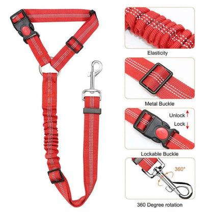 Reflective Elastic Safety Car Seat Belt Dog Leash