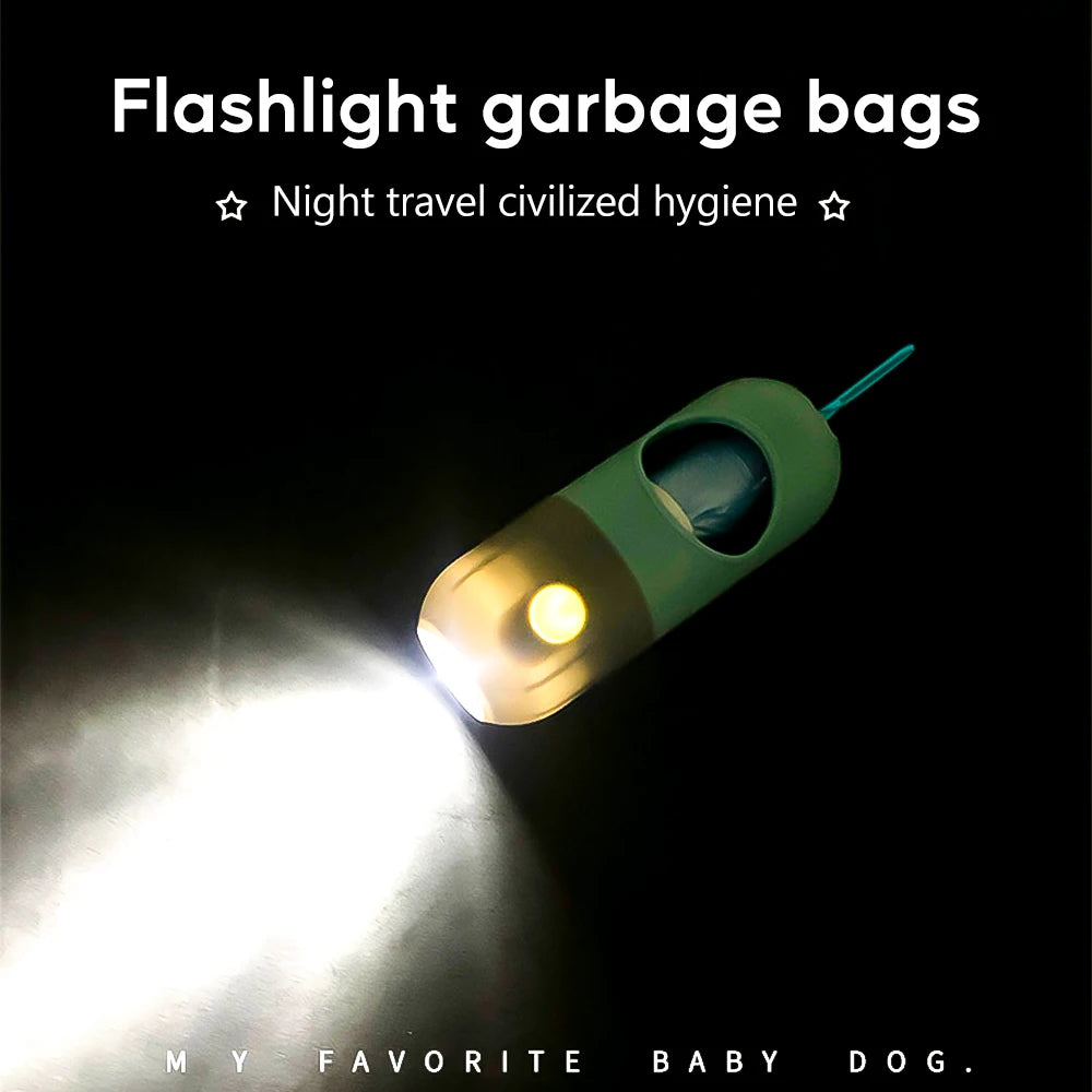 LED Light Dog Poop Bags Dispenser