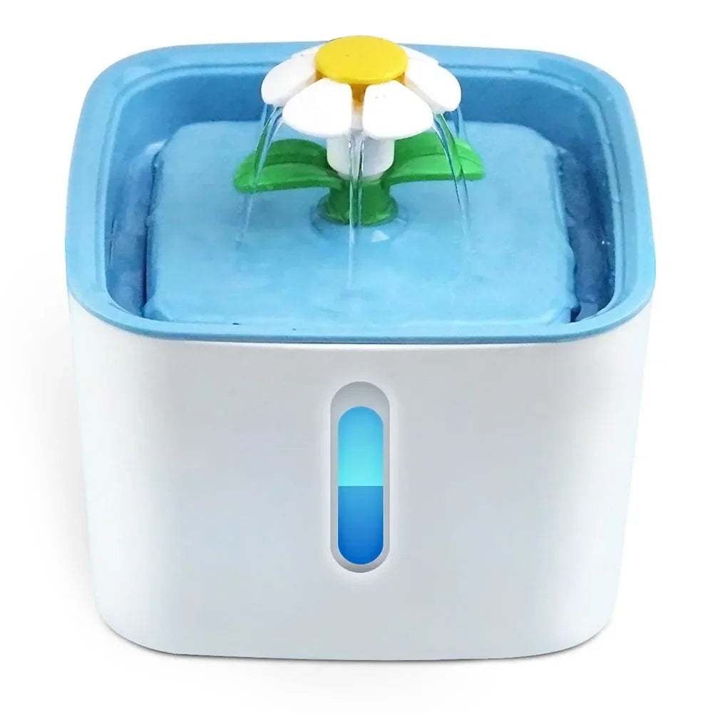 Automatic Pet Water Fountain with LED Indicator and Triple-Flow System