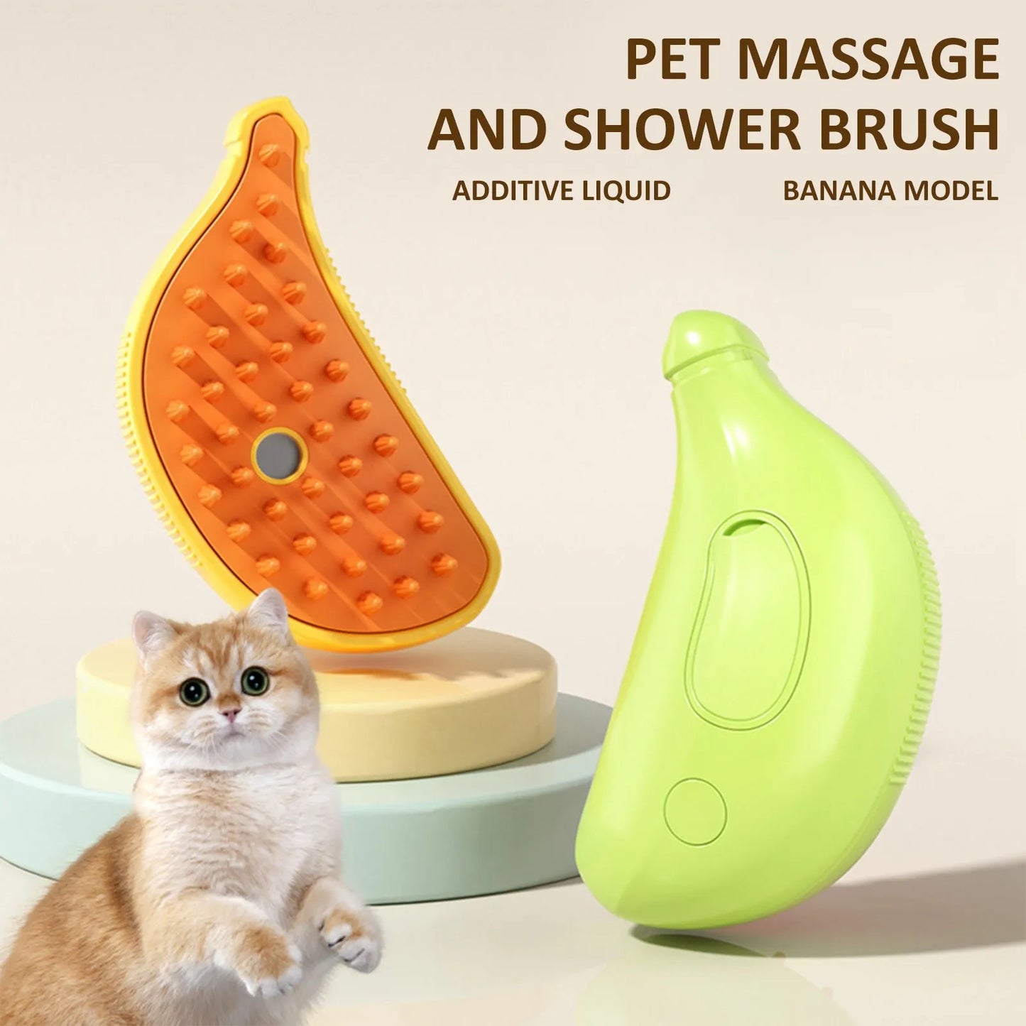 3-in-1 Pet Steam Massage Brush