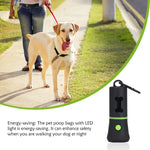 Waste Bag Dispenser with LED Flashlight for Dog Walks