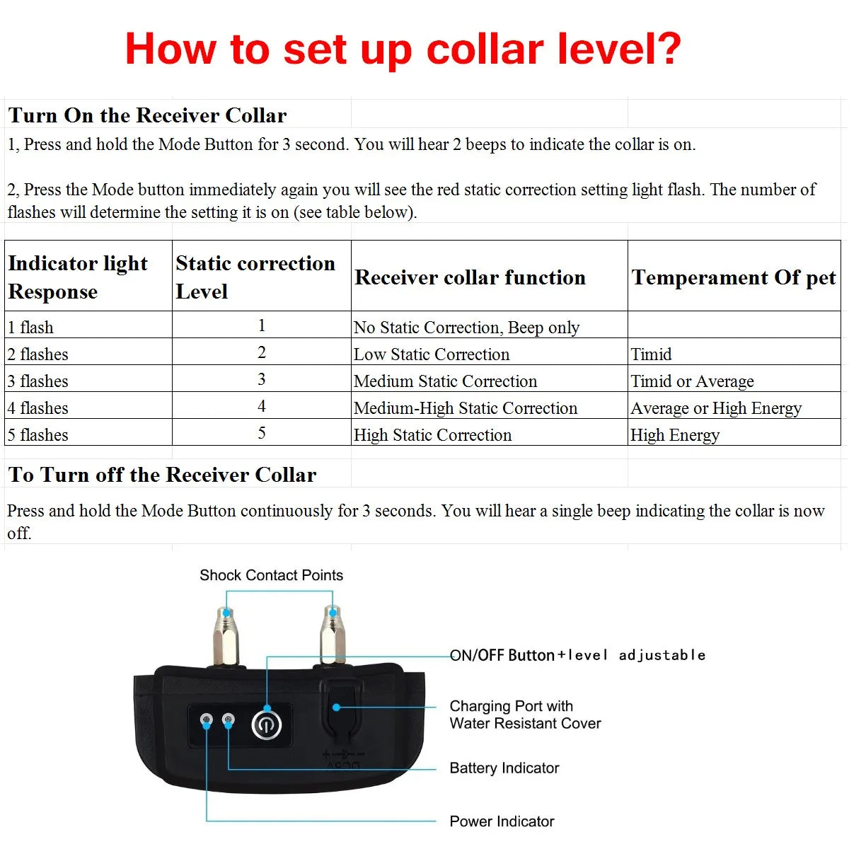 Rechargeable Waterproof Electric Dog Fence System