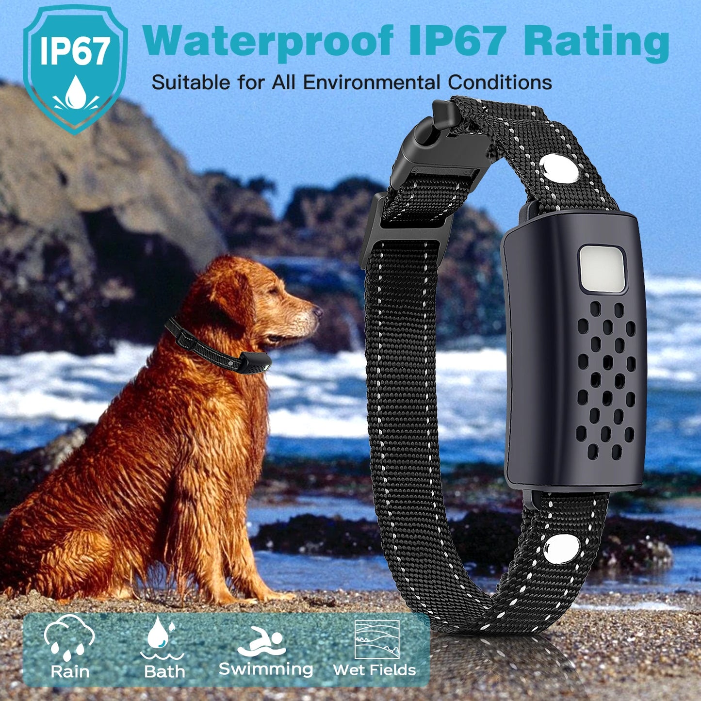 Advanced Dog Training Collar with Flashlight and Triple Training Modes