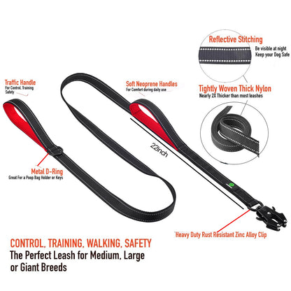 Primal Pet Gear Double Handle Dog Leash