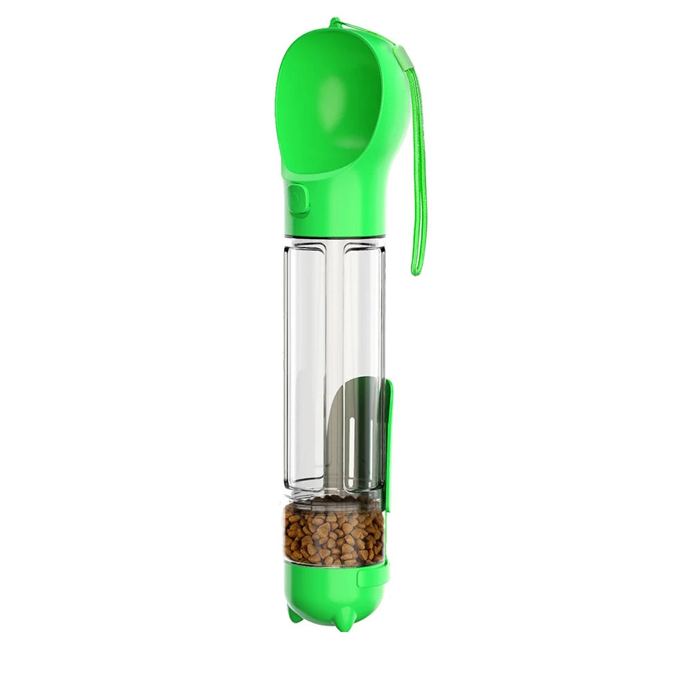 Portable Multifunctional Dog Water Bottle with Poop Dispenser