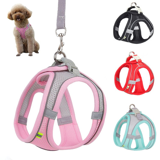 Adjustable Dog Harness and Leash Set for Pets