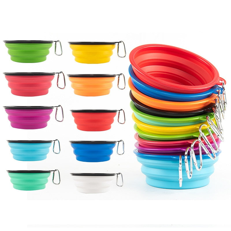 Collapsible Silicone Pet Bowl Outdoor