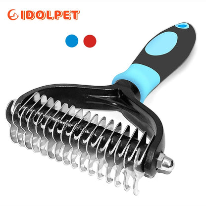 Professional 2-Sided Pet Deshedding Tool